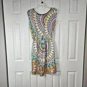 Allen Schwartz ALLEN B. Tribal Multicolor Mini Dress Size Large